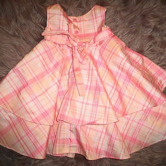 GOOD LAD DRESS SPRING EASTER PINK FULL LAYERED TWIRL TIERED~GIRLS SIZE 12M 12 MO - Picture 4 of 4